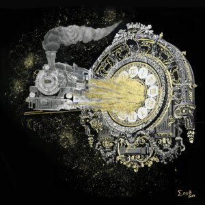 Train à travers le temps - extrait de l'oeuvre "Dans l'ère du temps"