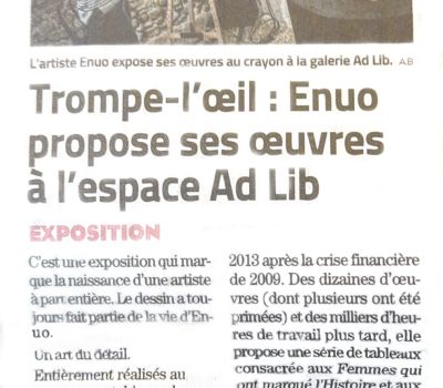 Trompe l’œil : Enuo expose ses œuvres à l’espace Ad Lib d’Alès