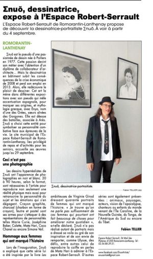 Dessinatrice portraitiste : Enuo exposée à l’espace Robert-Serrault